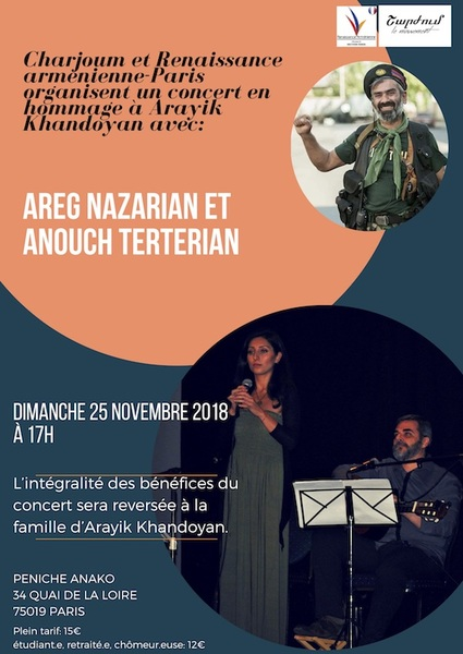 Concert d'Areg Nazarian et Anoush Terterian en hommage à Arayik Khandoyan