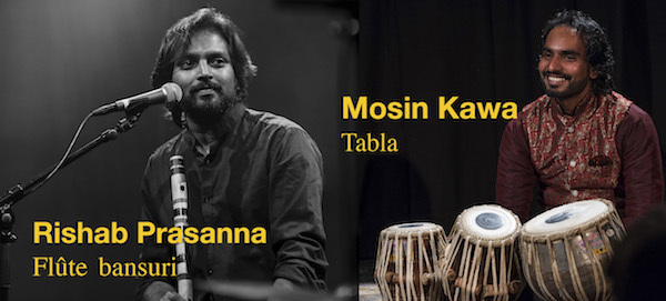 Concert de musique indienne avec Rishab Prasanna et Mosin Kawa,  suivi d'une jam