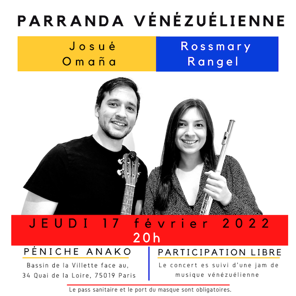 Parranda vénézuelienne avec en première partie, Rossmary Rangel et Josué Omaña