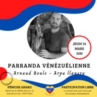 Parranda vénézuelienne avec en première partie, Arnaud Boulo